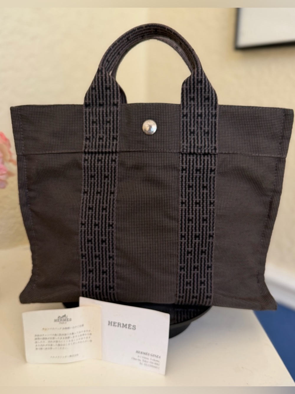 Hermes Herline PM Canvas Tote Bag - Picture 2 of 16